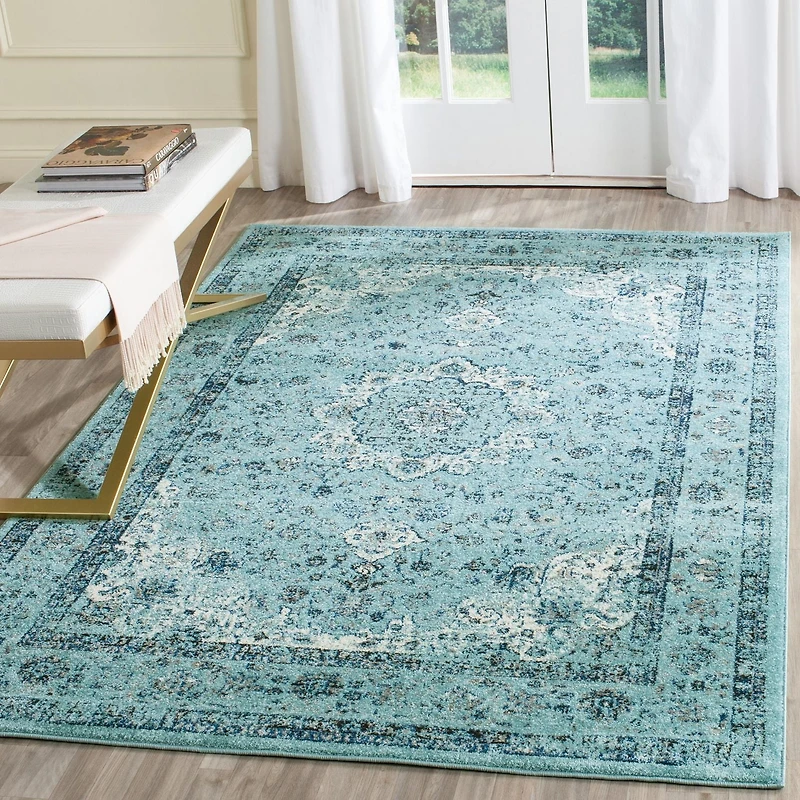 SAFAVIEH Evoke Teale Tapis Traditionnel