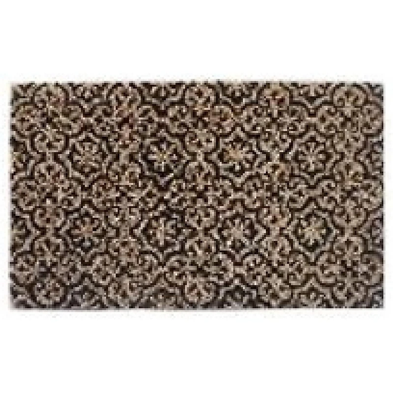 Tapis De Porte En Fibre De Coco, Motif Marocain De Jardin
