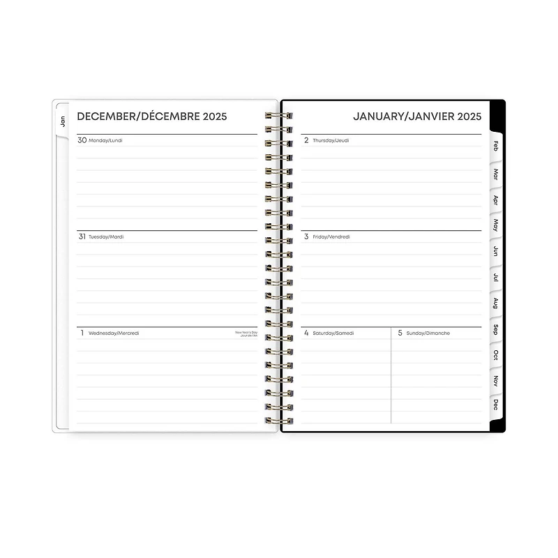 2025 Weekly Monthly Planner, 5 x 8, Blue Sky, Naveah, 5x8 Weekly/Monthly Planner