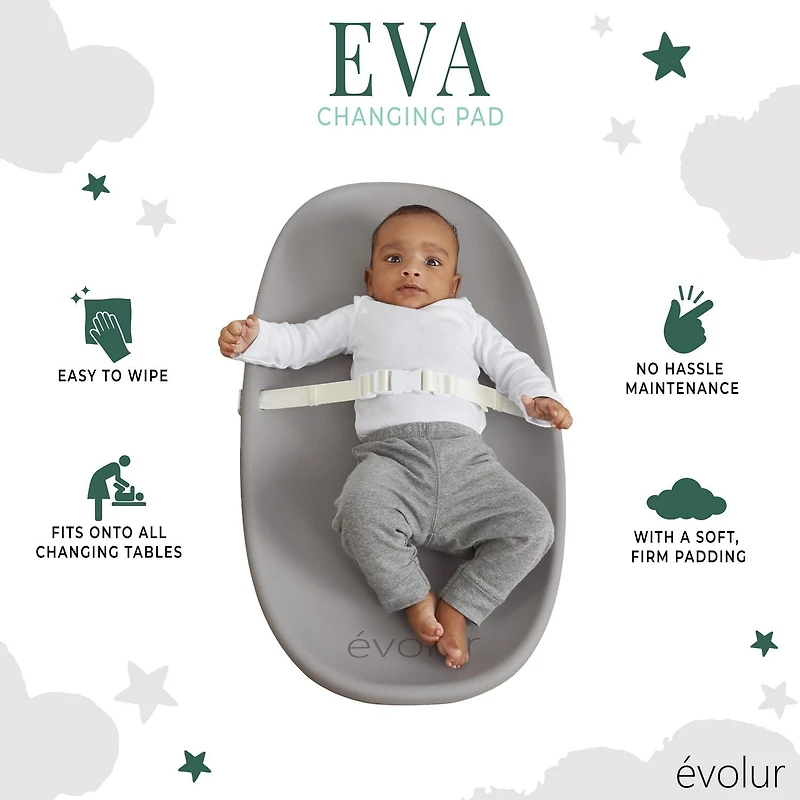 Coussin à langer Evolur Eva Léger et portable