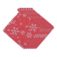 Cotton Pot Holder (Snowflakes) - Set of 6