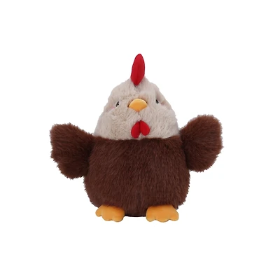 Way to Celebrate Easter Polyester 8 inch ,Brown Chicken Plush Toys  -- Brown