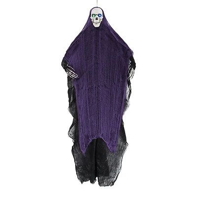 7 FT Hanging Lighted Ghost - Purple
