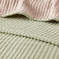 Couette matelassée Mainstays Garment Wash pour adulte, verte, très grand lit, 1 pièce Couvre-lit Matelasse 100%Coton