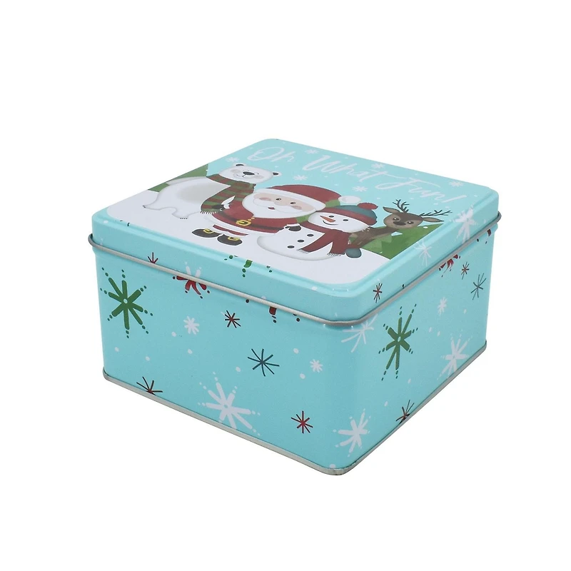 Holiday time Square Tin Small
