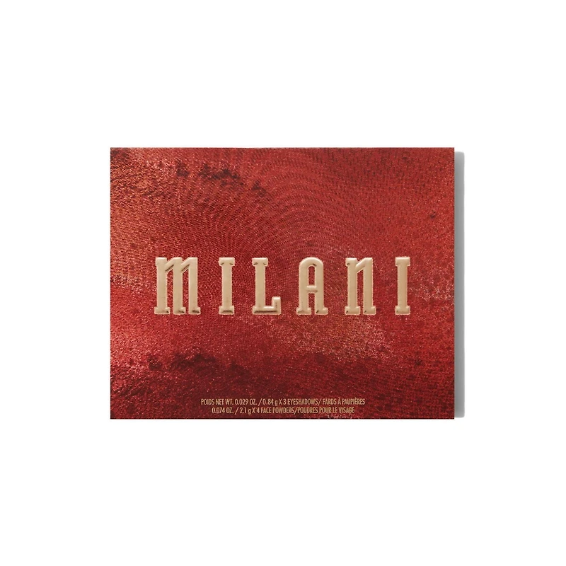 Milani - Palette tout compris, yeux, visage et joues - 7 couleurs - 1Pc Palette yeux, visage et joues