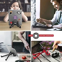 KEKO Universal Foldable Tablet Stand for iPad/Android Tablet Holder/Galaxy/Kindle + Smartphone, E-Readers Compatible with Protective Case or Sleeve Accessories