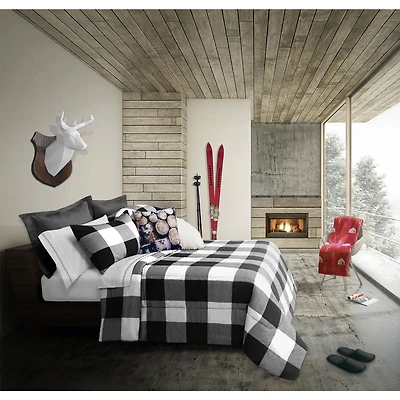 Ens. édredon Safdie & Co. de la collection Home Deluxe à 100 % polyester en blanc