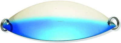 Lake Clear LCW1SBL-S/BLU Wabbler Attractor Spoon #1 Silver/Blue 3-1/8" 1/3oz, No Hook, The larger wide bodied shape
