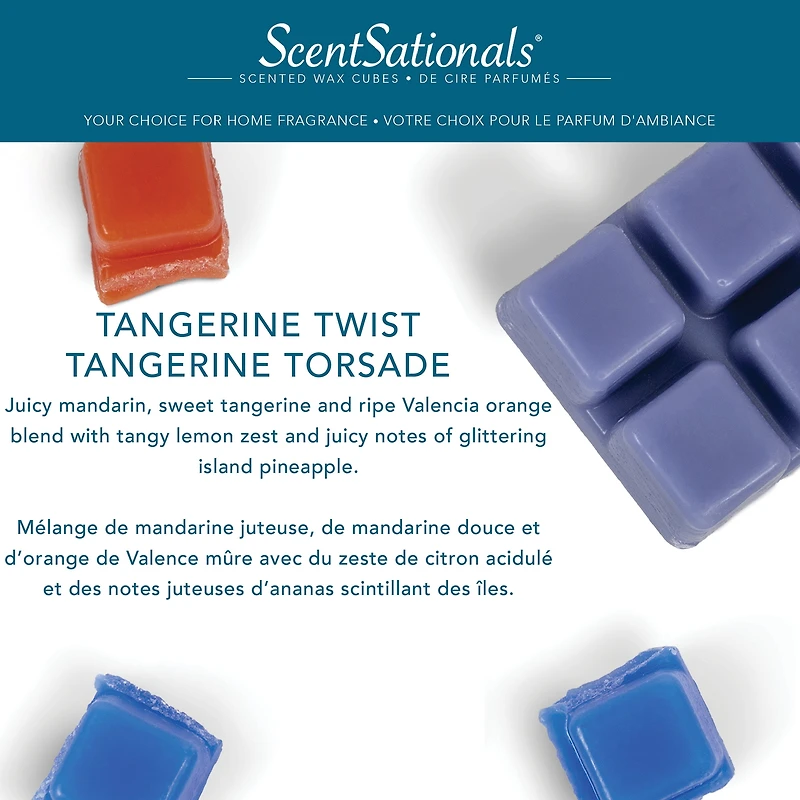 Cubes de cire parfumée ScentSationals - Torsade mandarine 2,5 fois (70,9 g)