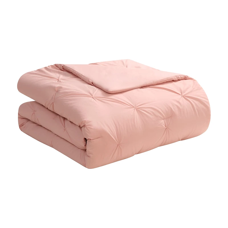 Ensemble de couette plissée rose 5 pièces Home Trends HOME TRENDS PL ENSCOUET PINTUCK TG