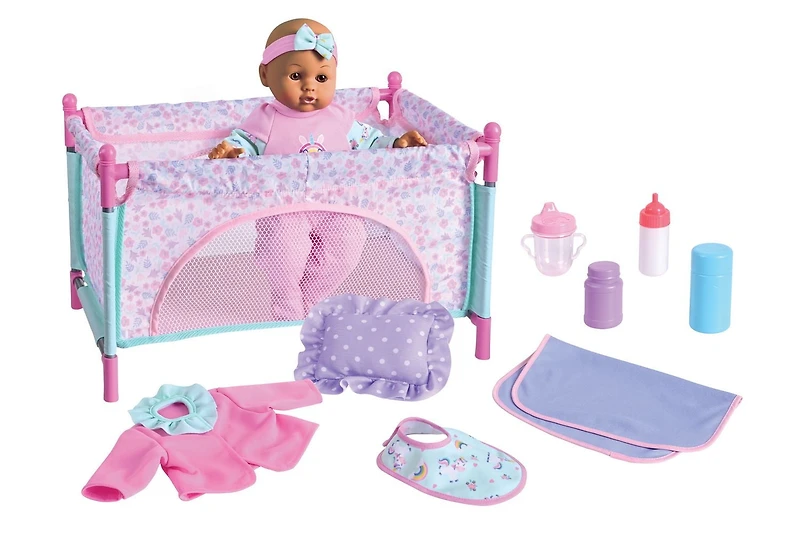 My Sweet Baby Baby Doll with Playpen Play Set