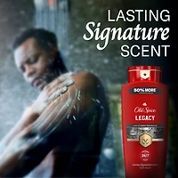 Nettoyant pour le corps Old Spice Collection Rouge pour hommes, parfum Legacy, propreté rafraîchissante, formule hydratante, parfum longue durée