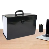 19 POCKET FILE CASE- BLACK, 19-POCKET<br>EXPANDING FILE