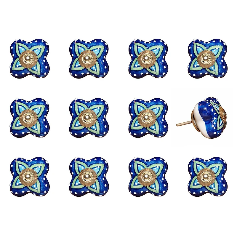 KNOB-IT POIGNÉES PEINTE À LA MAIN EN CÉRAMIQUE (12 pqt) K3740