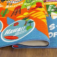 KC Cubs collection de récréation USA États-Unis carte tapis de zone d'apprentissage éducatif et de jeu tapis de tapis pour enfants et enfants chambres et salle de jeux