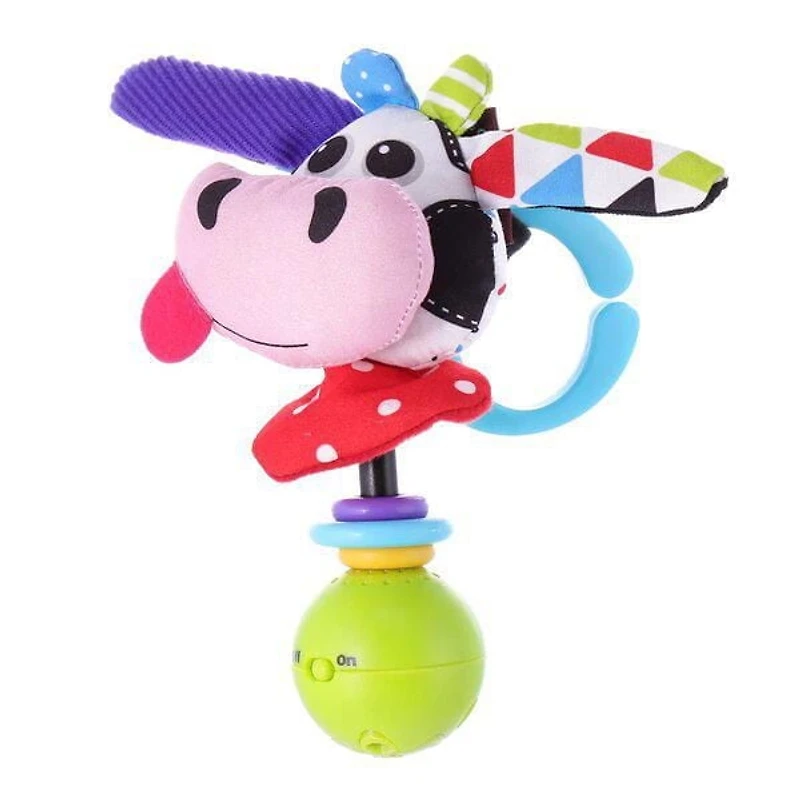 Hochet 'Shake me' Vache. Hochet électronique (piles incluses)