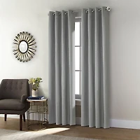Loft Living Spirit, panneau de rideau à oeillets texturé, 100% occultant 52" x 84", gris