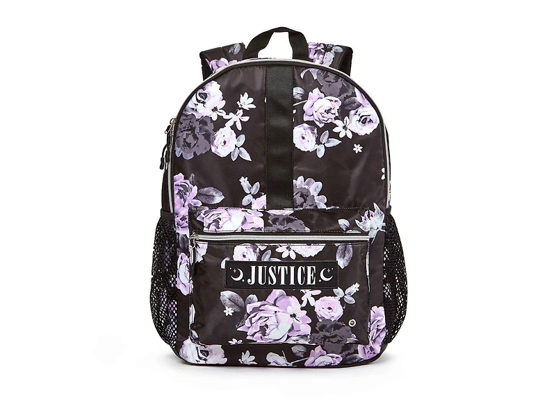 Justice™ Brand Girls Floral Printed Nylon Multi Compartment Backpack 17” Backpack