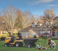 Ohio Steel 15 Cubic Feet Poly Swivel Dump Cart, 1000 lb capacity and 1" axle