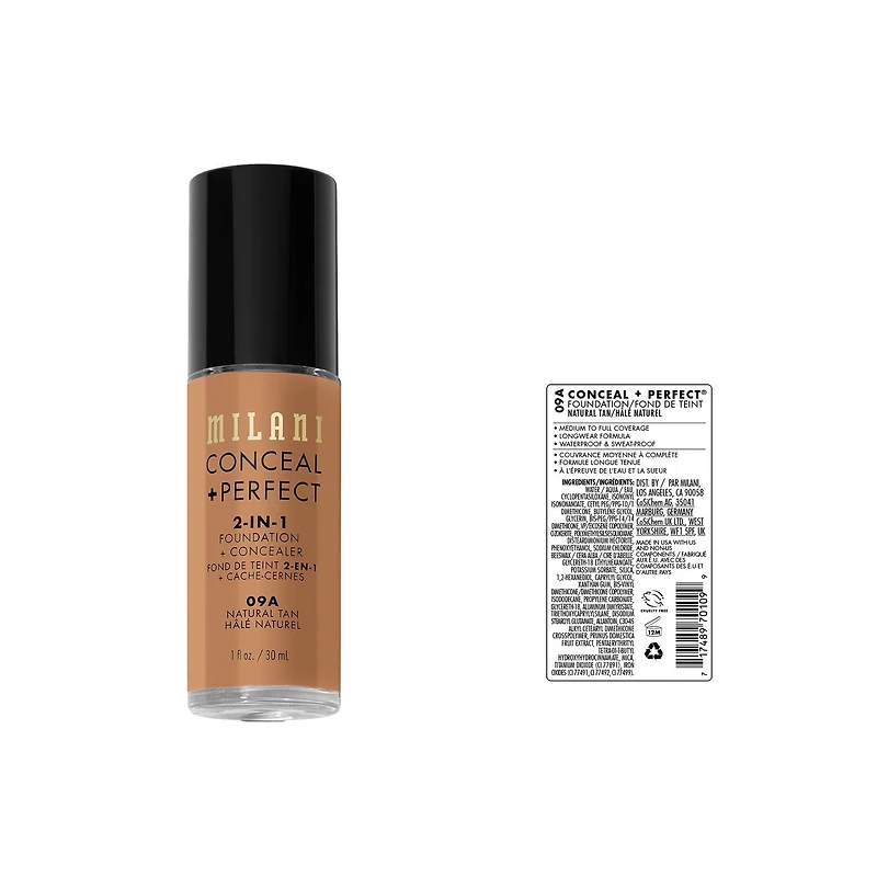 Milani Conceal+Perfect 2-in-1 Fond de teint et correcteur
