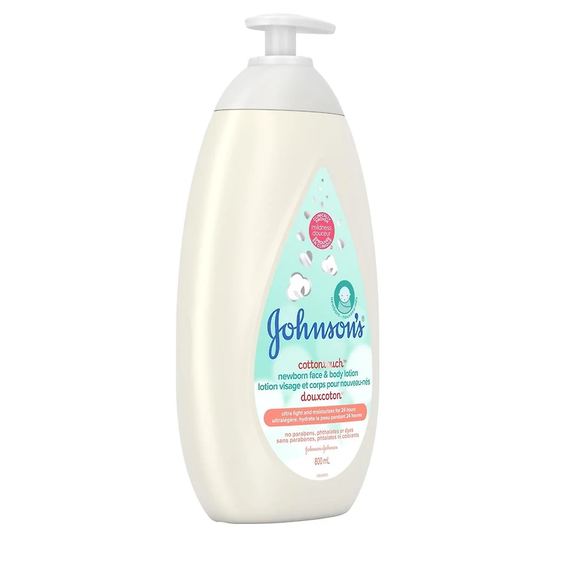 Johnson's Baby Lotion for Newborns, CottonTouch Cream, 800 mL