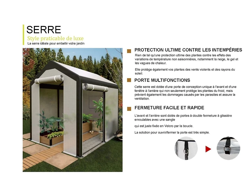 Serre de luxe de style walk-in VegTrug