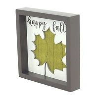 Way to Celebrate Harvest Wood Shadow Box Decor, Happy Fall