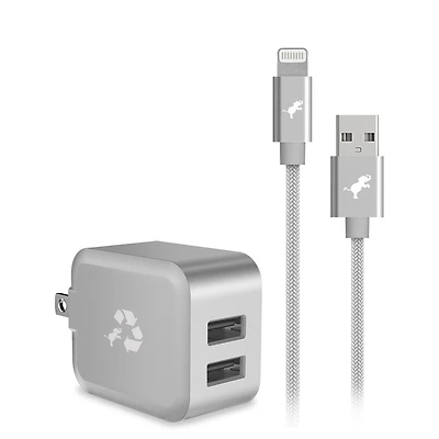 Nimble Ensemble avec câble USB-A vers Lightning Argent
