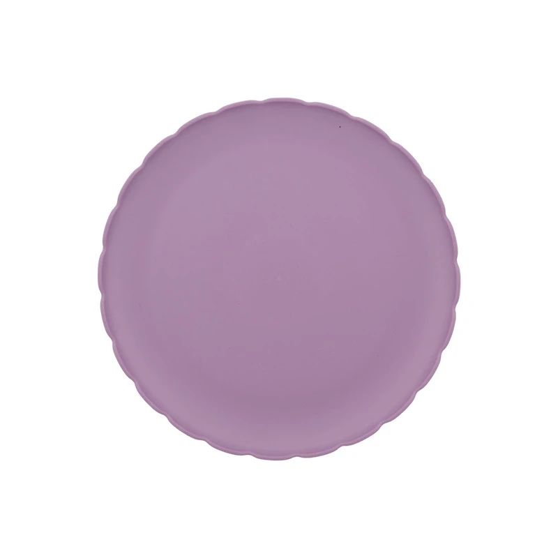 Mainstays Polypropylene Scalloped Round Plate, Purple