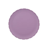 Mainstays Polypropylene Scalloped Round Plate, Purple