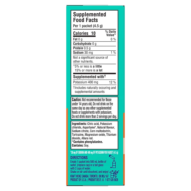 Mio Hydrate Orange Electrolyte Drink Mix, 4.5 G Packets, 10 Ct Box, Powders, Mio Hydrate Orange 3.8G X 10