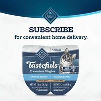 Blue Buffalo Tastefuls Spoonless Singles Wet Cat Food Paté, Chicken 85g