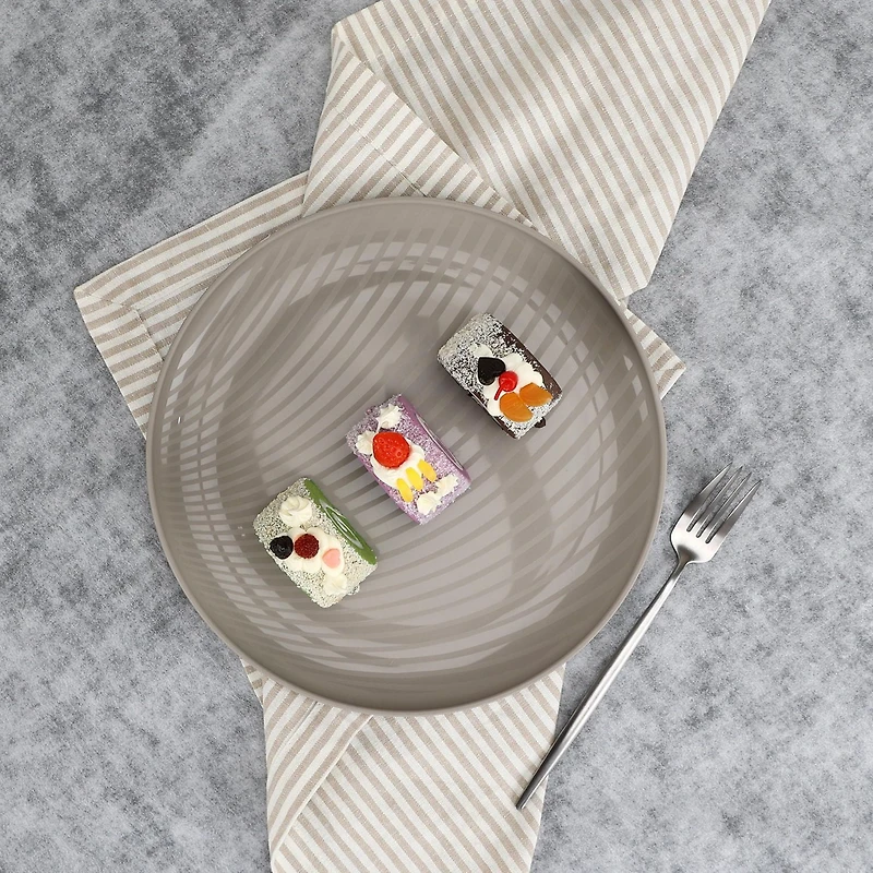 Assiette ronde en polypropylène en pierre lavée Mainstays 1 pièce