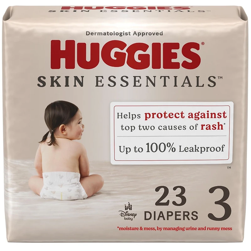 Huggies Skin Essentials Baby Diapers, Sizes: N-6, 31-15 Count