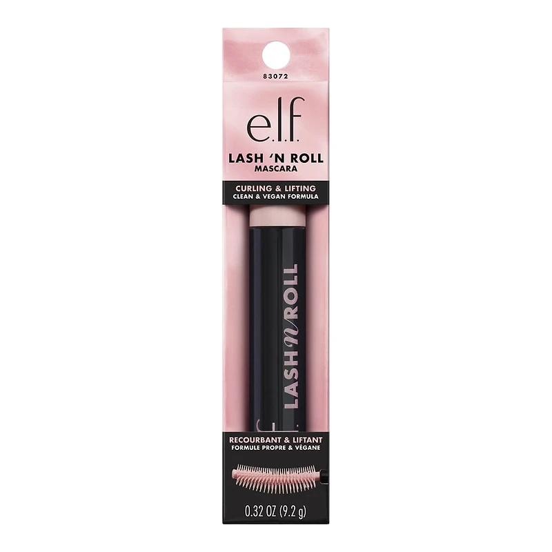 e.l.f. Cosmetics Lash 'N Roll Mascara, Pitch Black, 9.2g