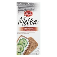 Boulangerie Grissol Melba Toast Rye with Seeds, Dare, Pack of 10, 350 g