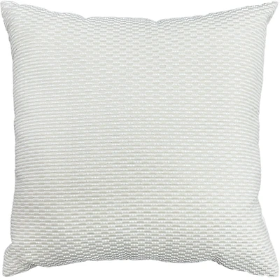 18x18 Strand White Textured Chenille Polyester Decorative Pillow
