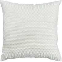 18x18 Strand White Textured Chenille Polyester Decorative Pillow