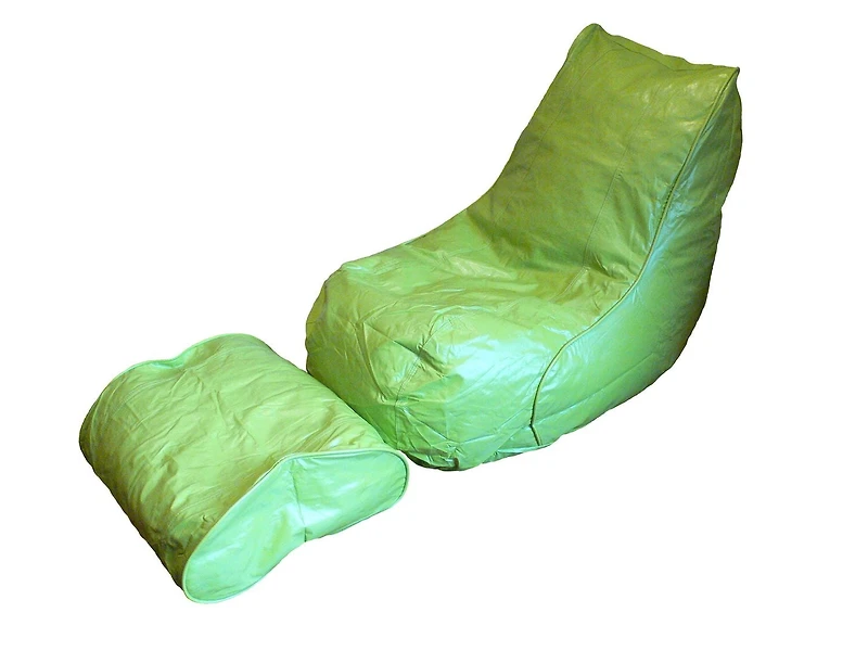 Chaise longue poire Boscoman avec appui-pied en vynil