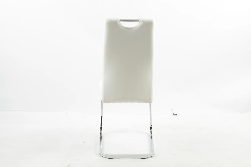 Aerys Marie Dining chairs with chrome base  in White PU(Set of 4)