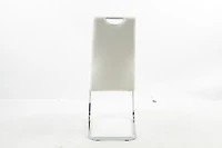 Aerys Marie Dining chairs with chrome base  in White PU(Set of 4)