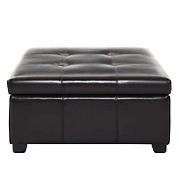 Table basse carrée ottomane Noble House 87 cm (34,25 po), chocolat