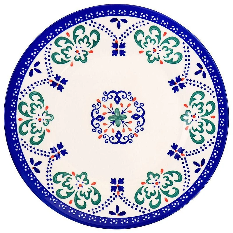 Laurie Gates Tierra Star 12 Piece Hand Painted Stoneware Dinnerware Set