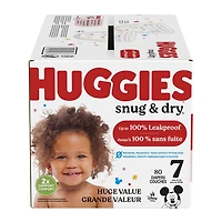 Couches HUGGIES Snug & Dry, Emballage Mega Colossal, Tailles: 1-8 Tailles: 1-8 | 200-74 Unités