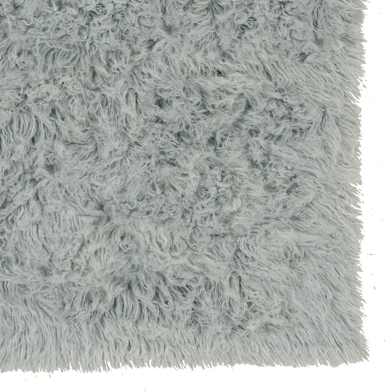 New Flokati 1400gr 5' x 8' Area Rug, Light Grey
