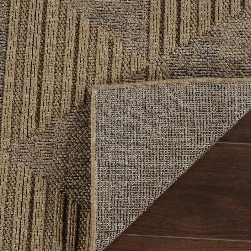 Tapis d'interieur exterieur abstrait Rug Branch Hogar, marron beige, moderne - Salon, chambre, salle a manger et cuisine