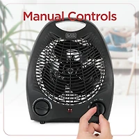BLACK+DECKER Chauffage léger pour usage intérieur, chauffage infrarouge 1500 W avec protection contre la surchauffe
