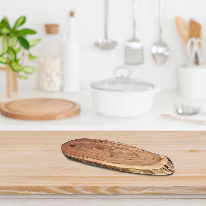 Acacia Wood Live Edge Asymetrical Serving Board