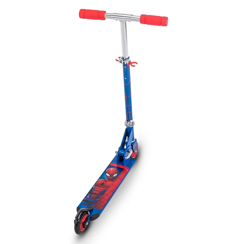 Marvel Spider-Man 2-Wheel Boys’ Inline Folding Aluminum Scooter, by Huffy